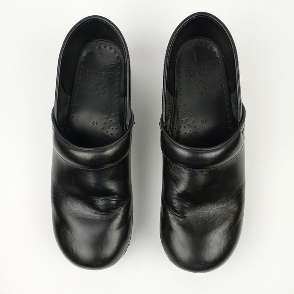Dansko Black Leather Clogs Size Eur 41 USA 10.5- 11 - Picture 5 of 15